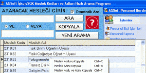 AGSoft İşkur SGK Meslek Kodları Hızlı Arama Programı 1.1 logo