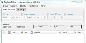 Nur Kasa Defteri - Kasa Takip Programı 1.0 BETA logo