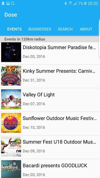 Dose - Find Events Around You APK logo
