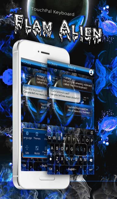 Flame Alien Keyboard Theme APK logo
