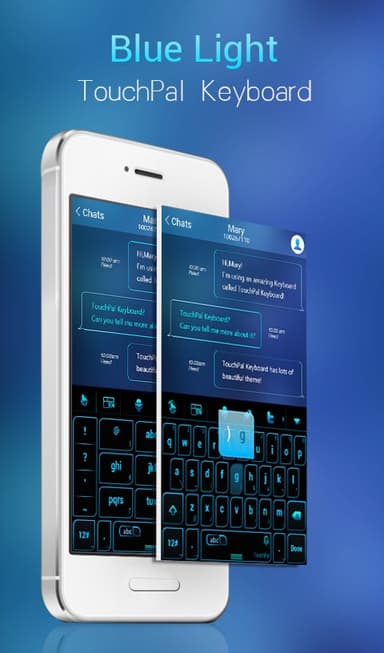 Neon Blue Light Keyboard Theme APK logo