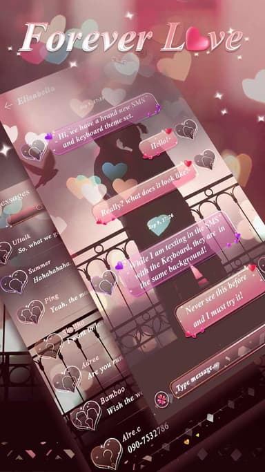 GO SMS PRO FOREVER LOVE THEME APK logo