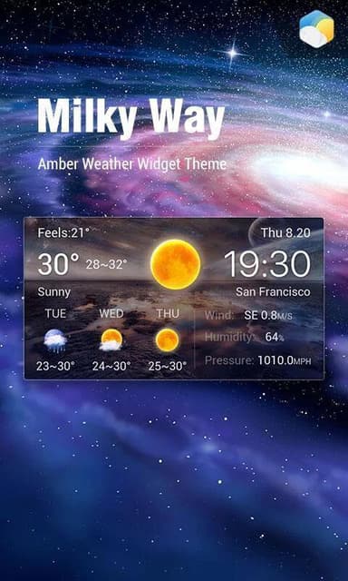 Best Galaxy Live Weather Widge APK logo